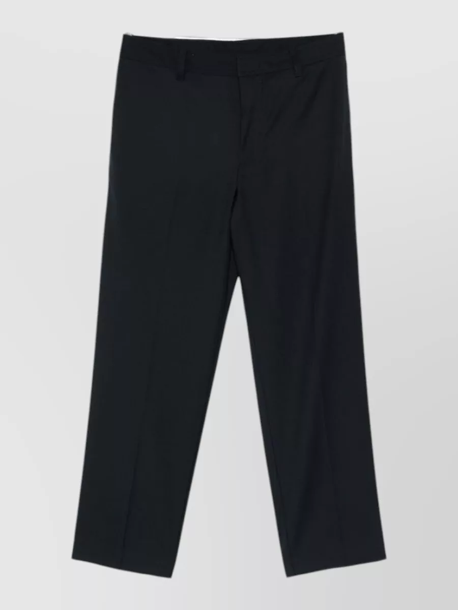 Emporio Armani Virgin Wool Straight-Leg Trousers