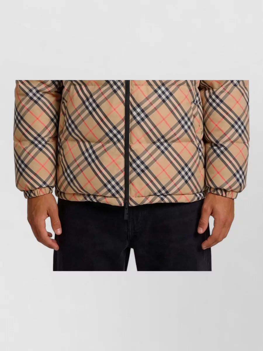 Burberry reversible check hooded down jacket