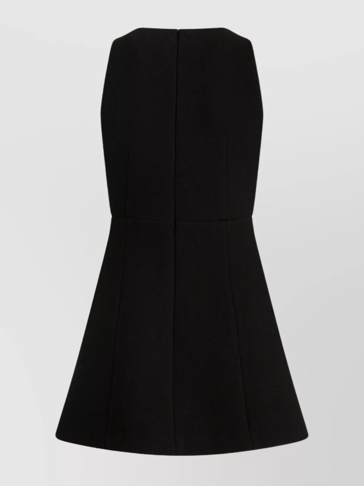 Shop Etro Flared Skirt Knee Length Dress With Plunging V-neck In Black