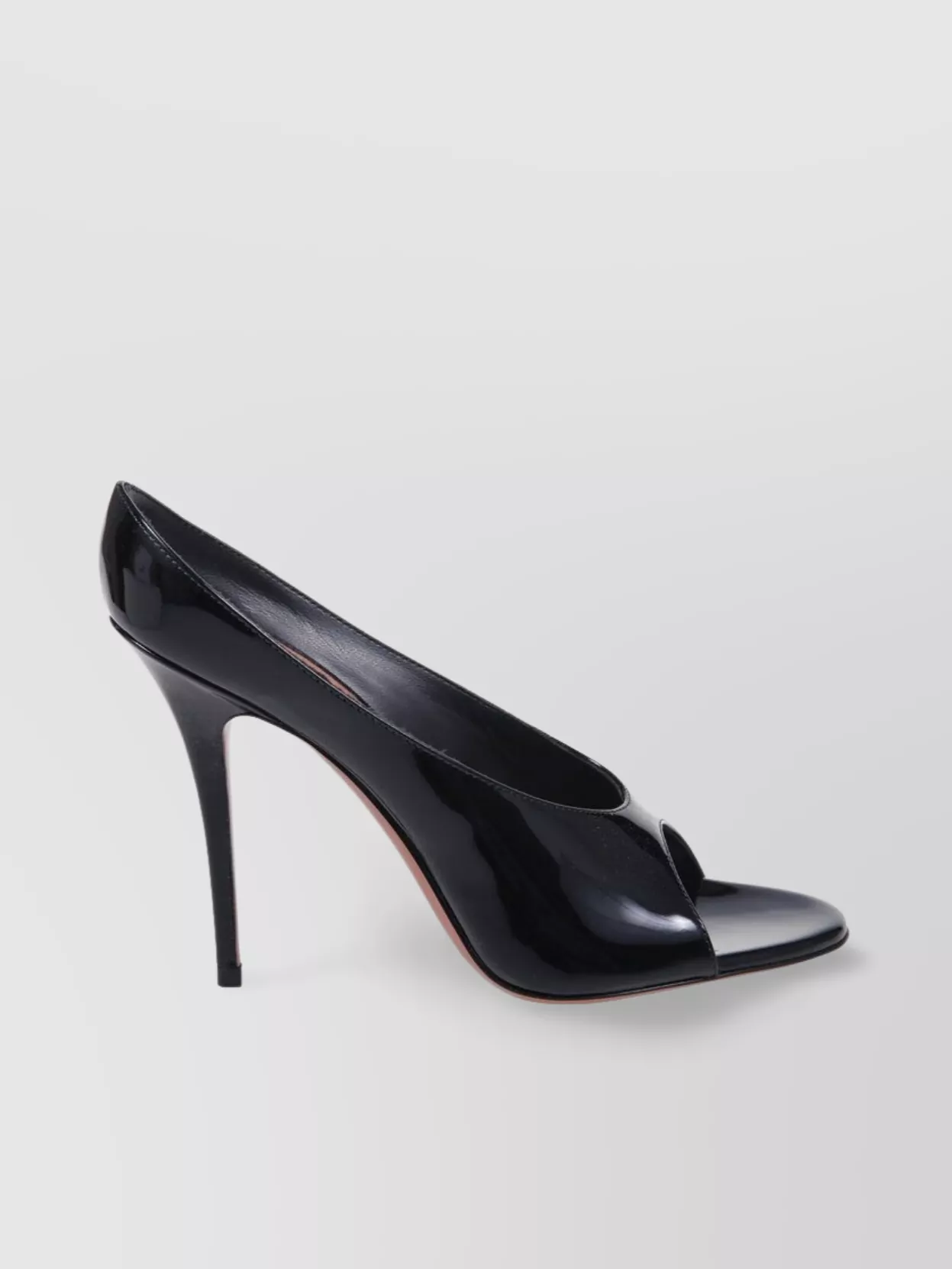 Amina Muaddi Slipper 105 Peep Toe Glossy Finish