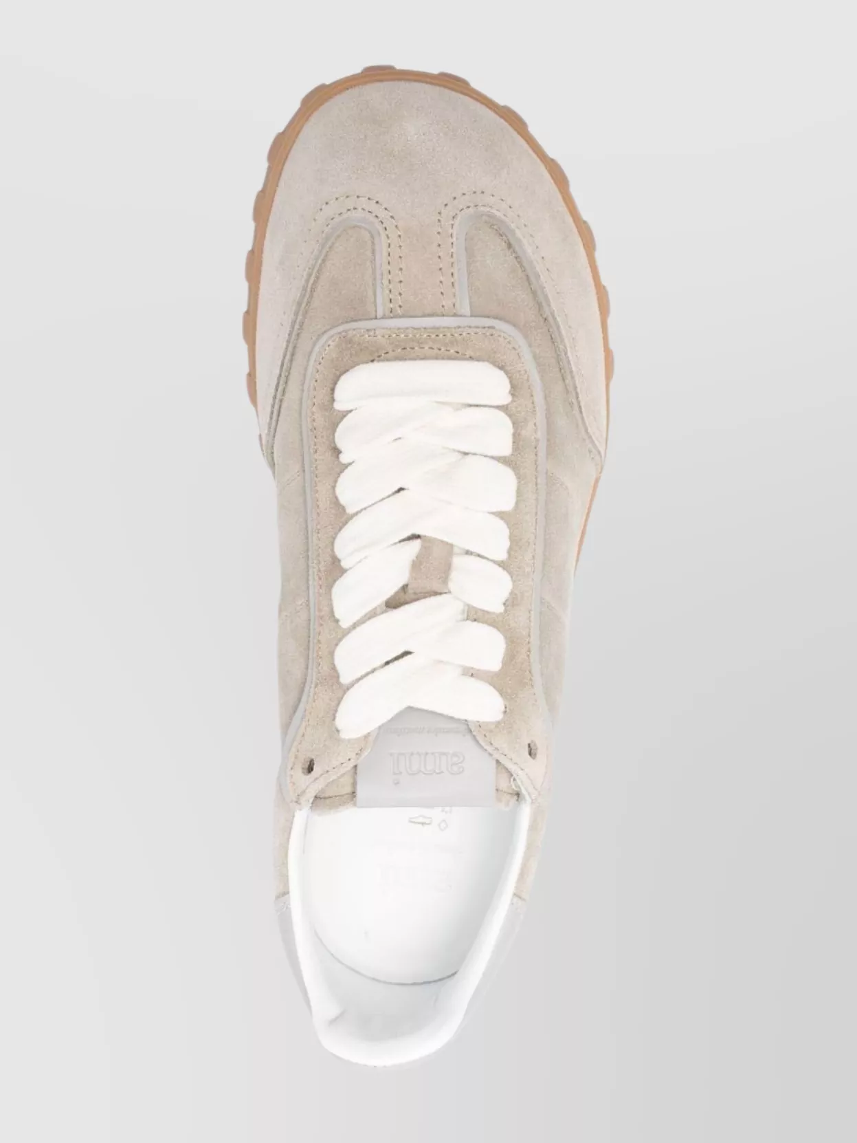 Ami Paris Casual Low Top Sneakers With Contrast Sole