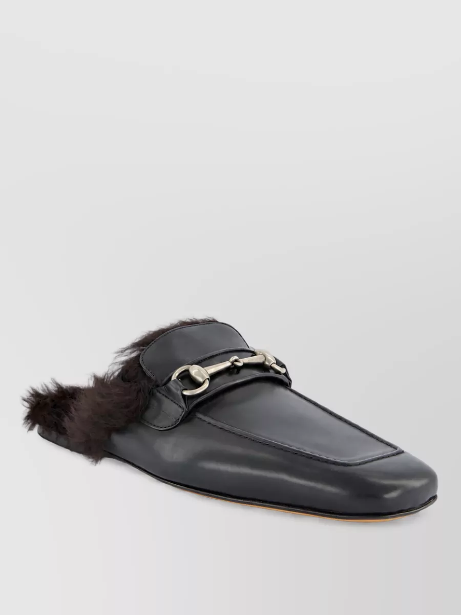 Gucci leather horsebit loafers