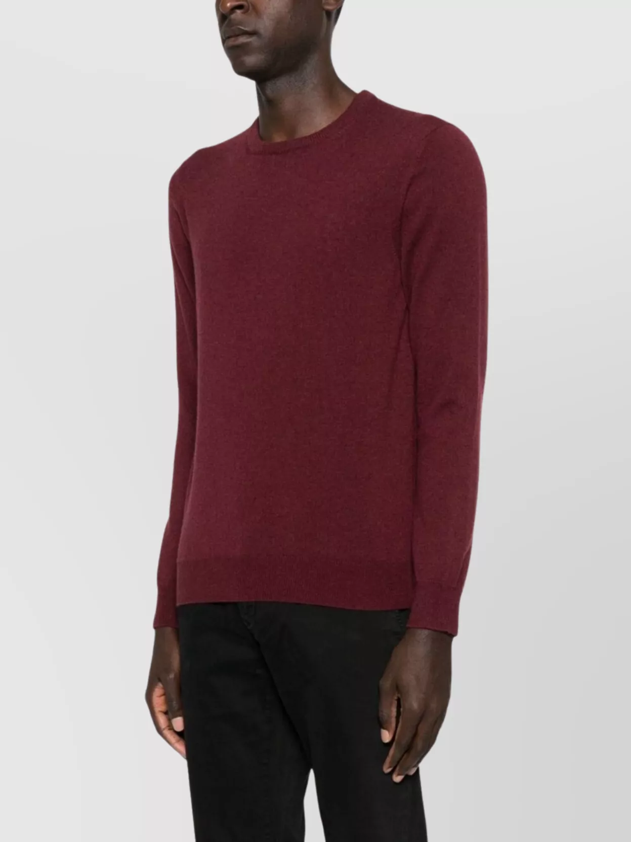 Malo Thin Wool Crew Neck Long Sleeve Sweater