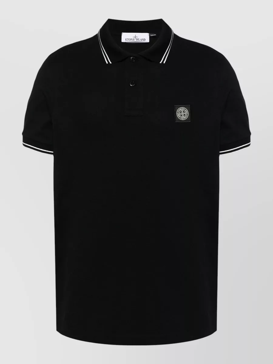 Stone Island slim-fit short-sleeve polo shirt