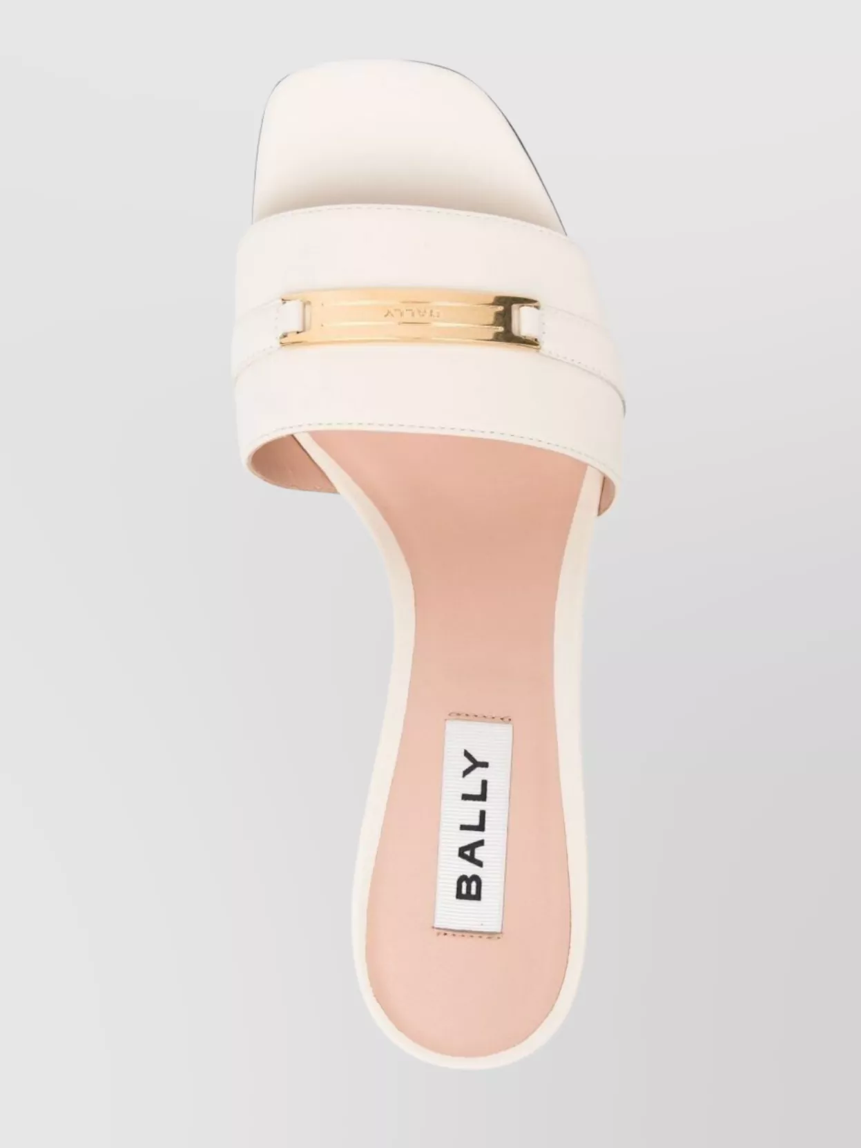 Bally Square Toe Block Heel Mules With Gold-tone Hardware