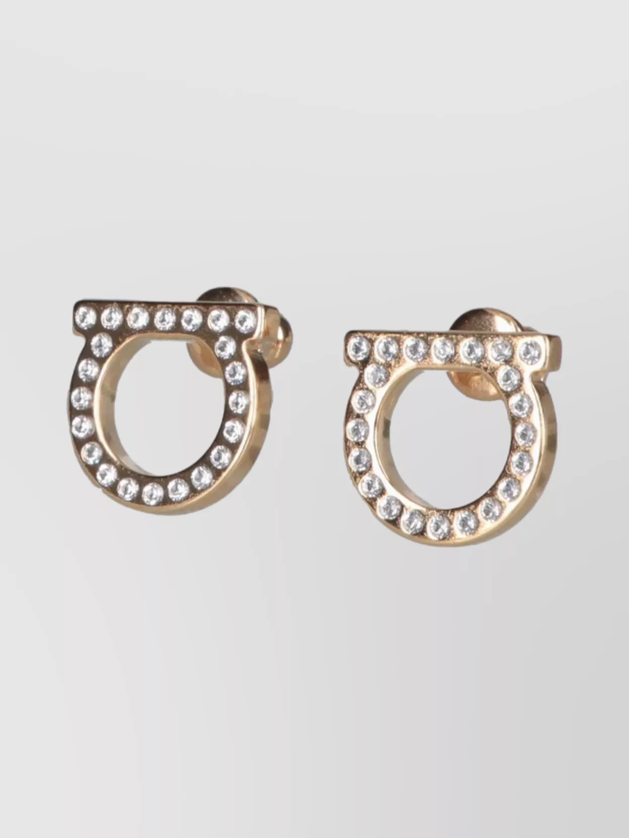 Ferragamo Circular Stone Stud Earrings Collection