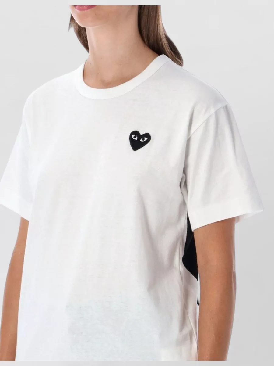 Comme Des Garçons Play Cotton Logo Print Short Sleeve T-Shirt