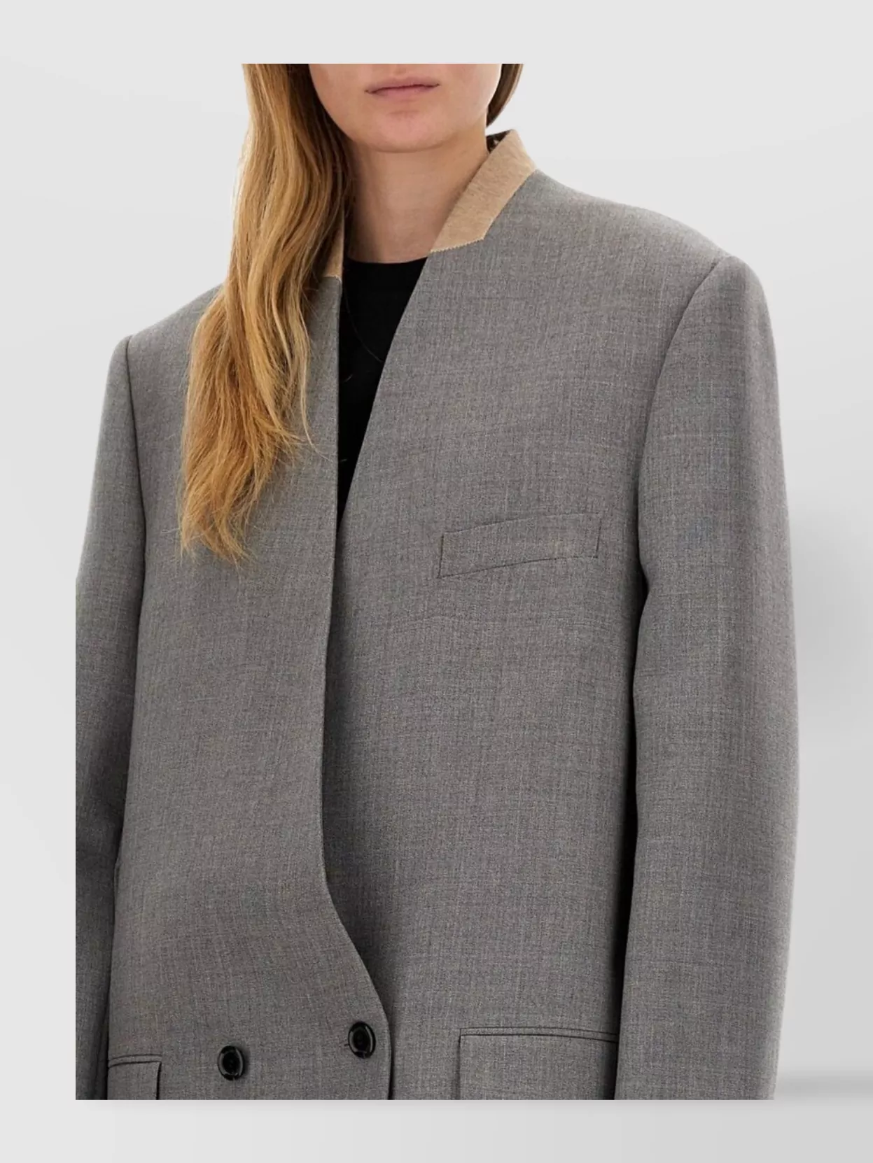 Moschino Wool Coat Button Detailing