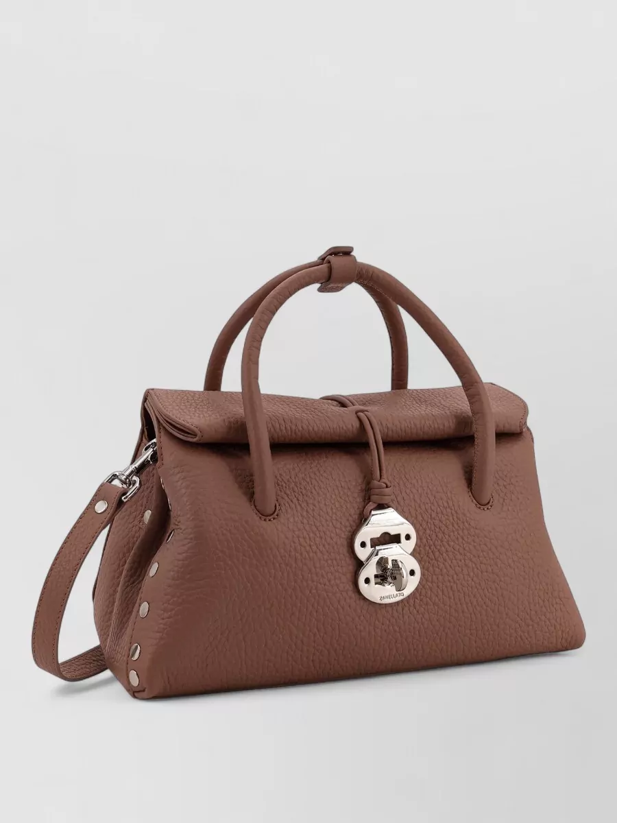 Zanellato Shoulder Bag Top Handle Detachable Strap