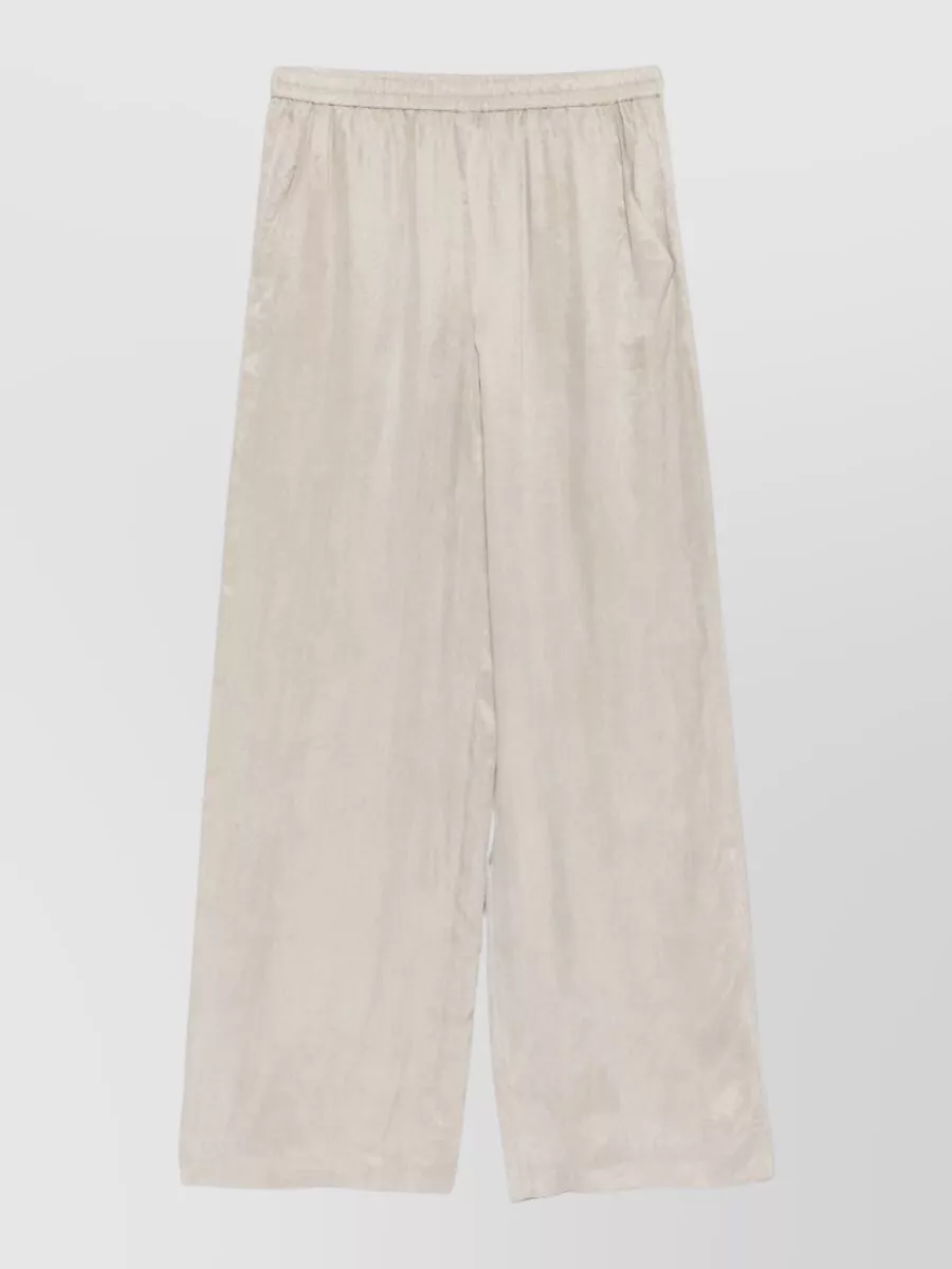 Emporio Armani Lyocell satin wide-leg trousers