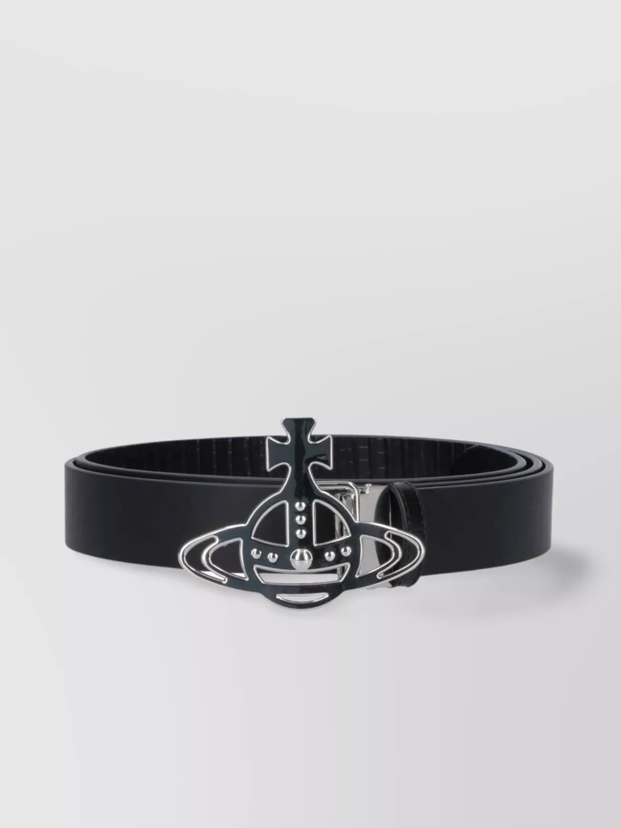 Vivienne Westwood Striped Leather Belt Textured Strap