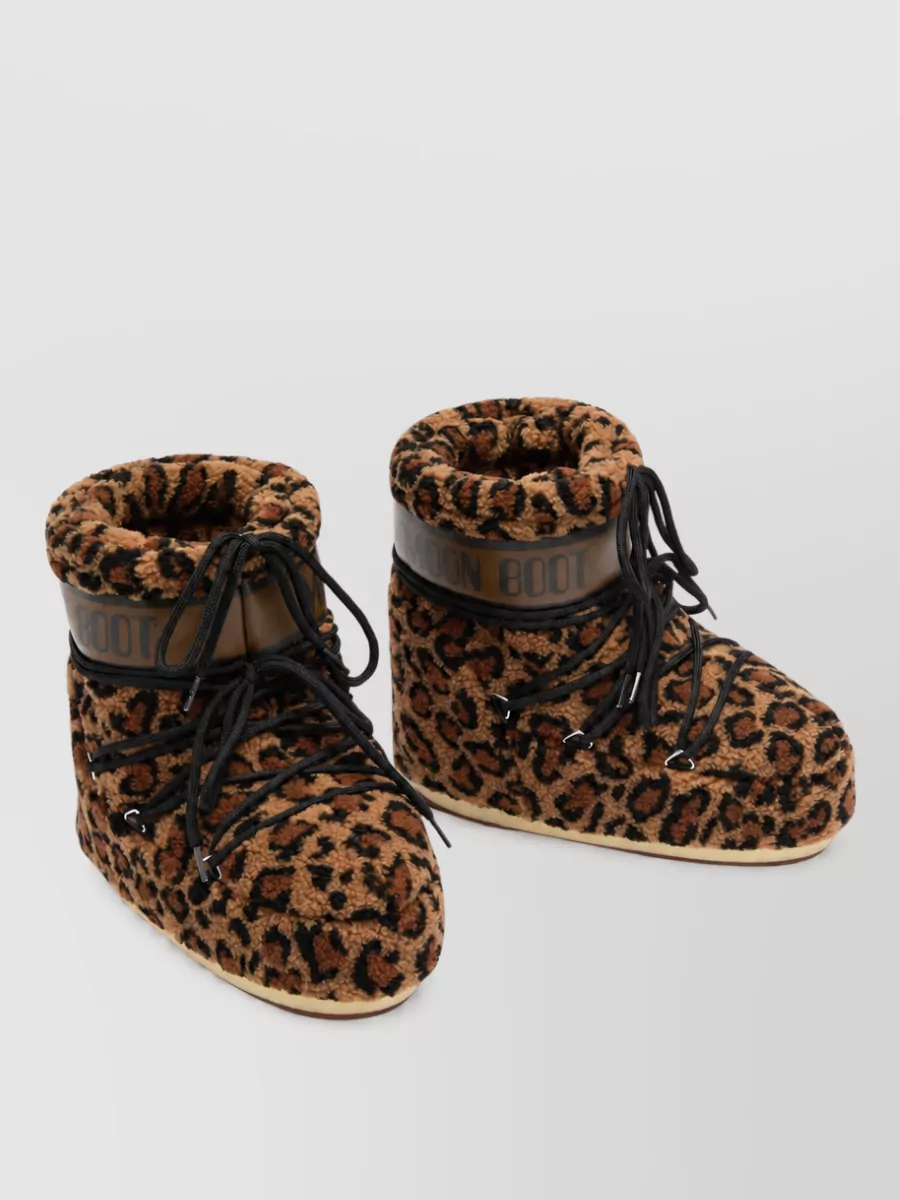 Moon Boot leopard slippers
