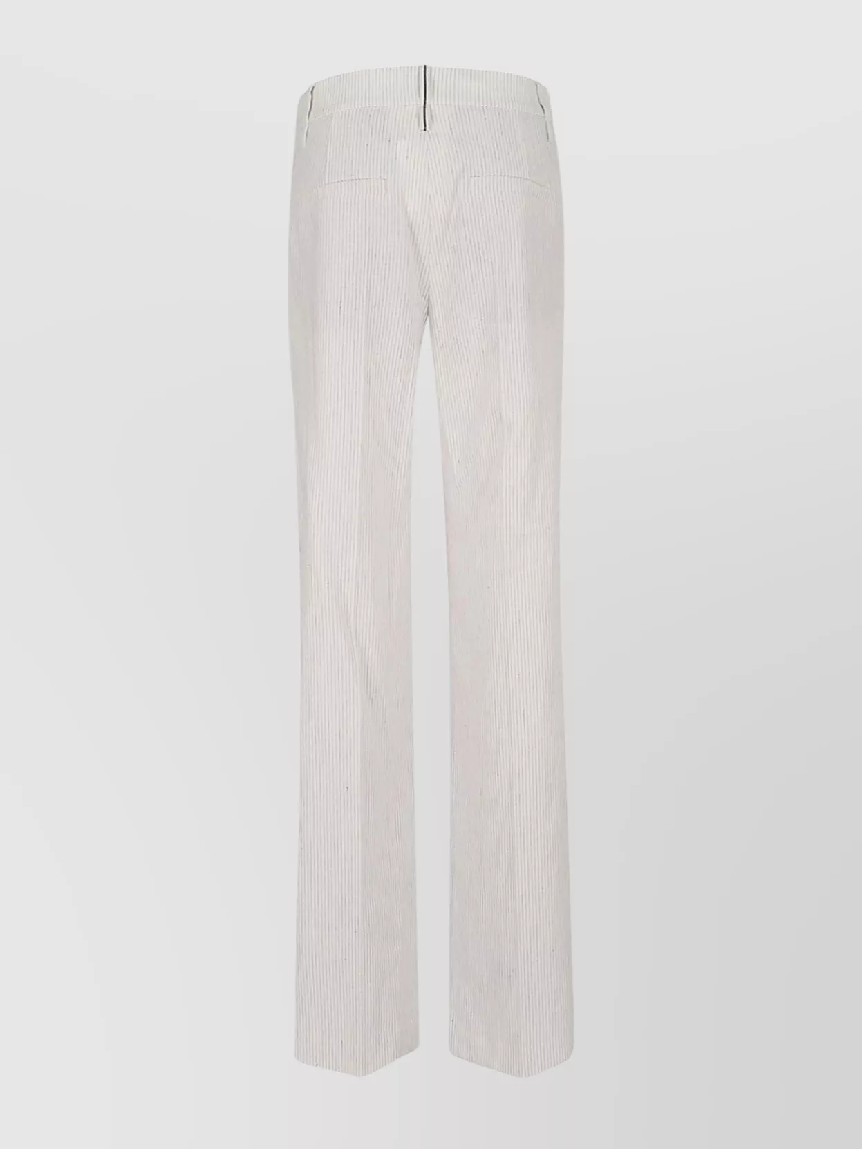 Shop Brunello Cucinelli Striped Wide Leg Trousers With Belt Loops