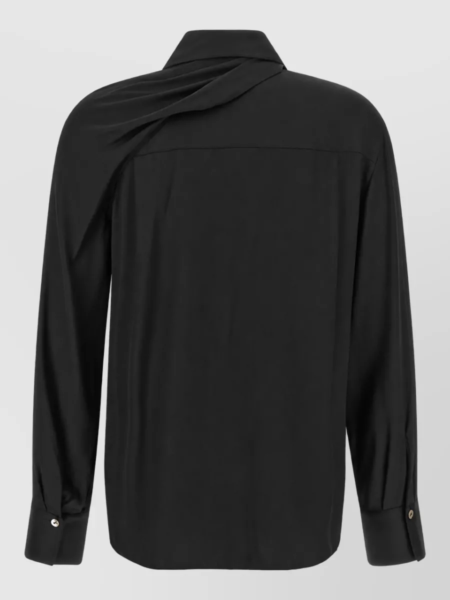 Vince Silk Scarf-Tie Shirt