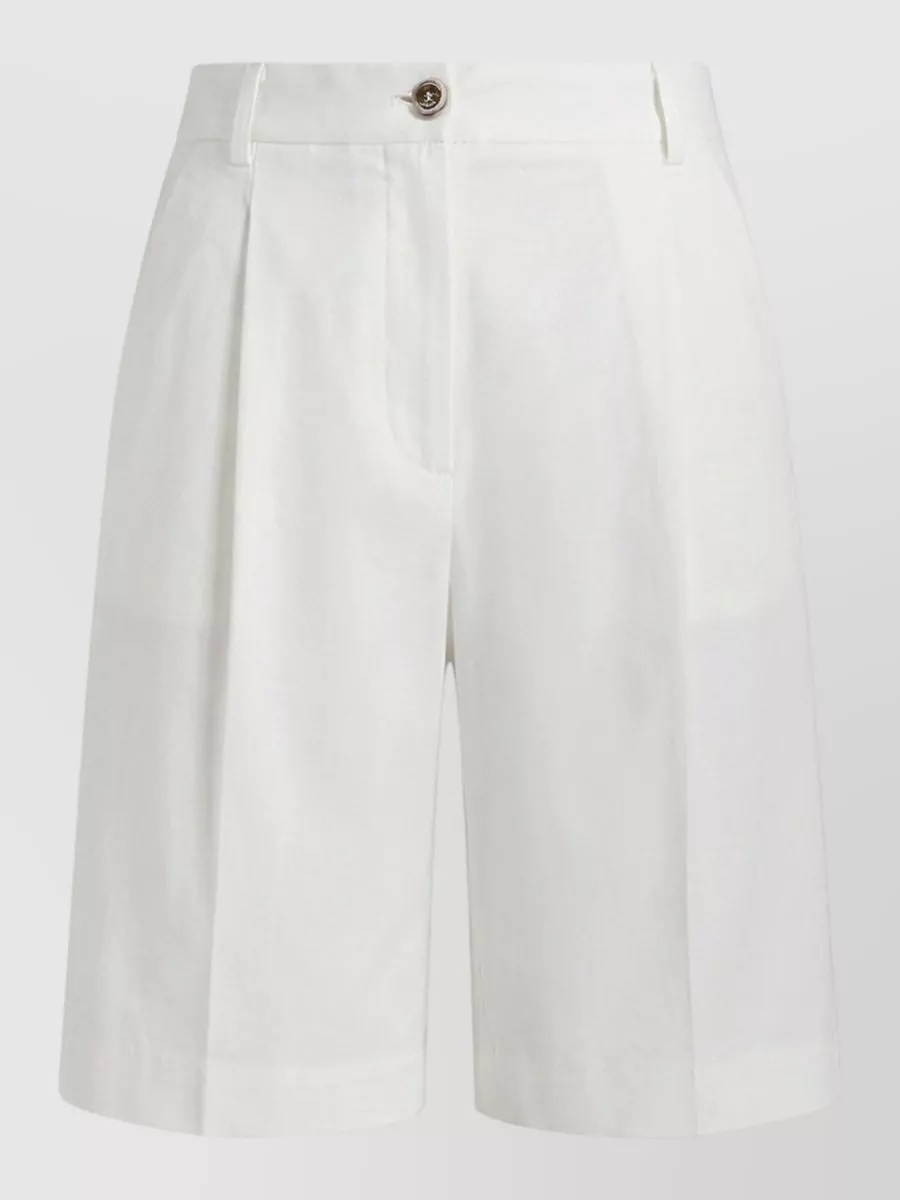 Pinko linen blend knee-length bermuda shorts