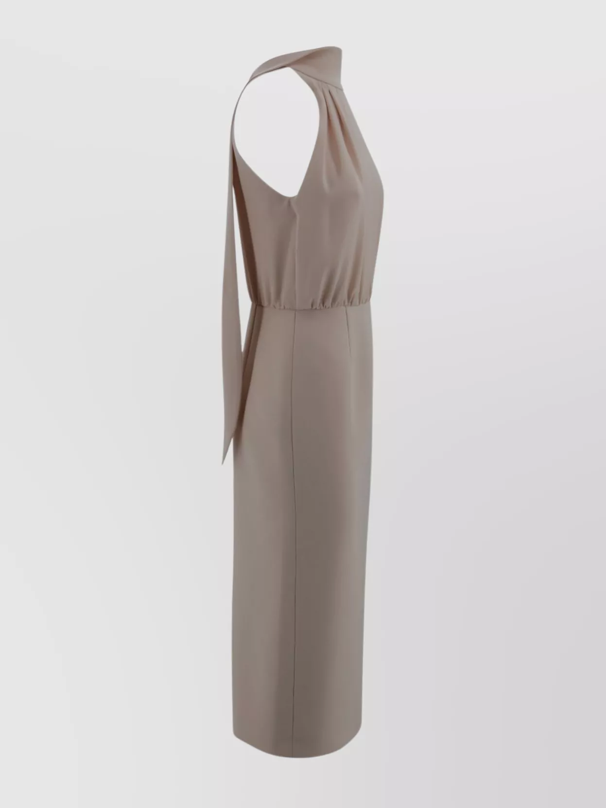 S Max Mara Halter Neck Sleeveless Dress With Back Slit