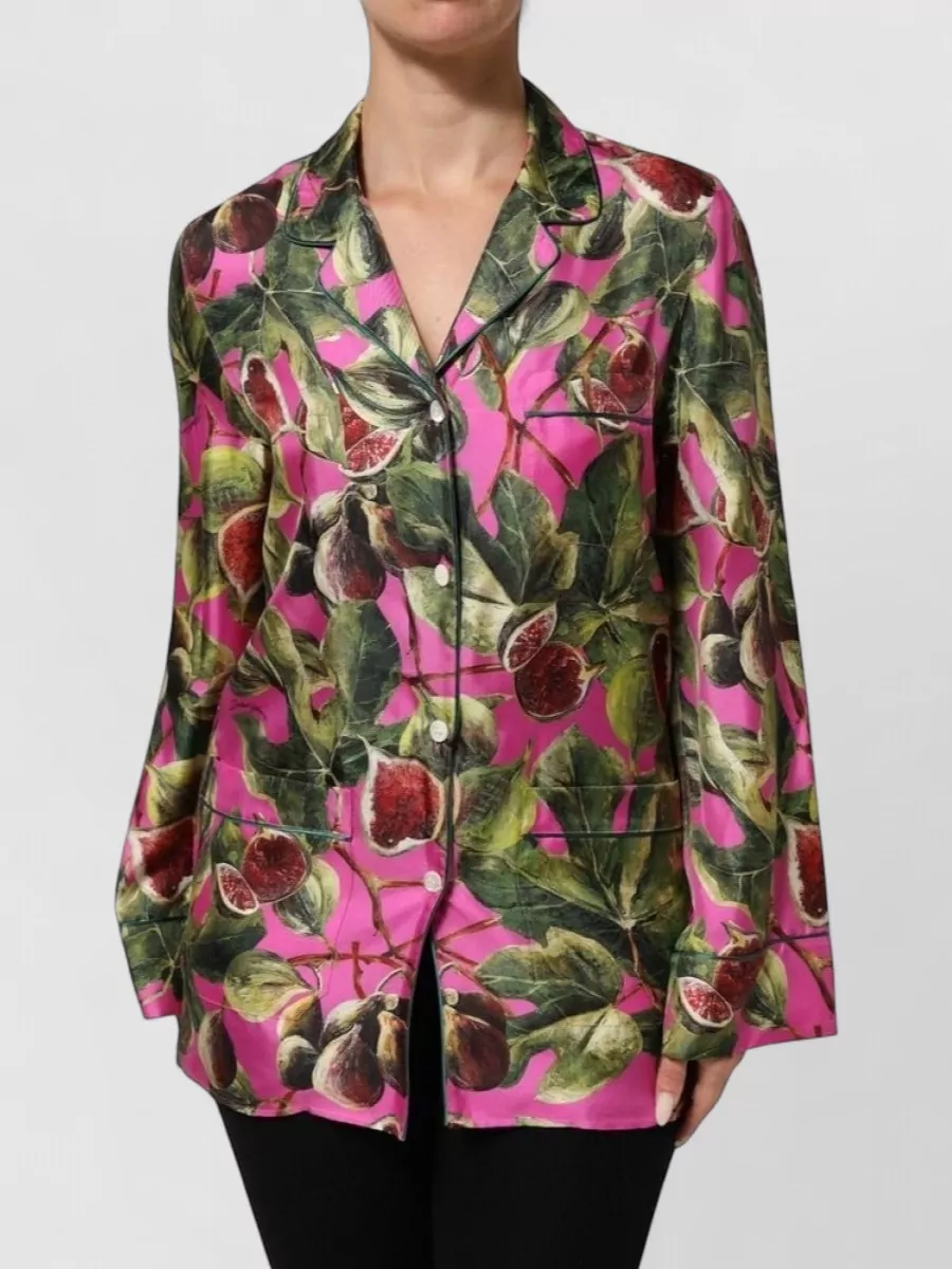 Dolce&Gabbana Silk fig print shirt