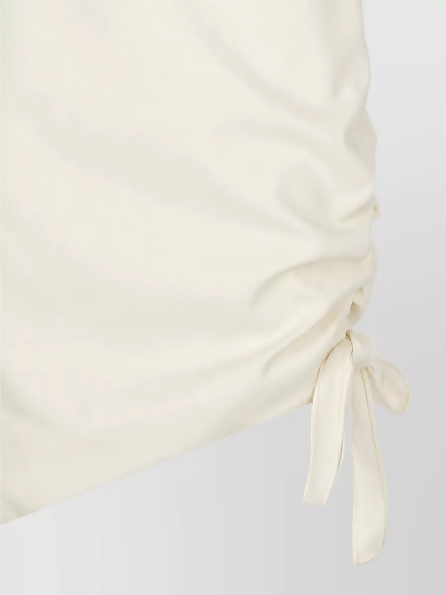 Carolina Herrera Wool Sleeveless Draped Mini Dress