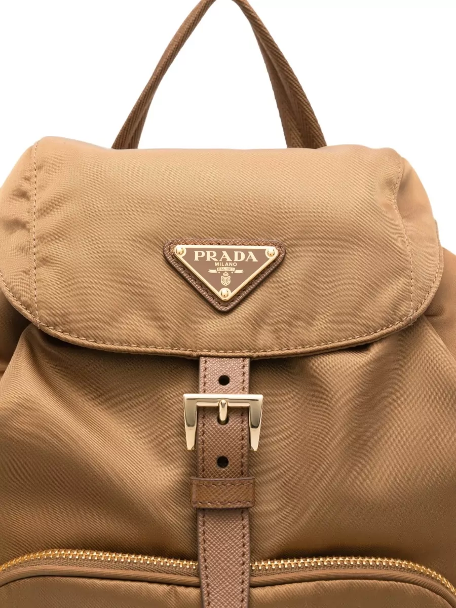 Prada Backpack Adjustable Straps Top Handle Zip Pockets