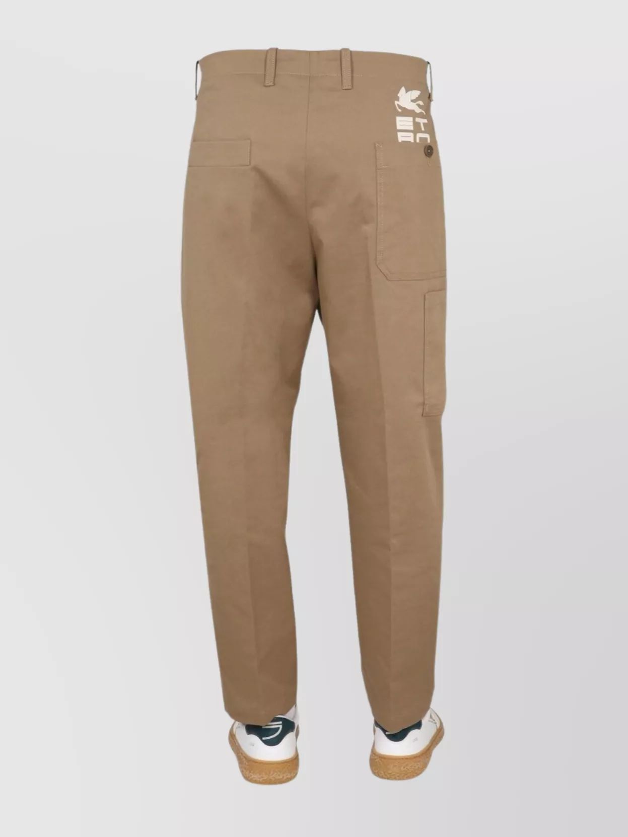Etro Trousers Front Pleats Straight Leg