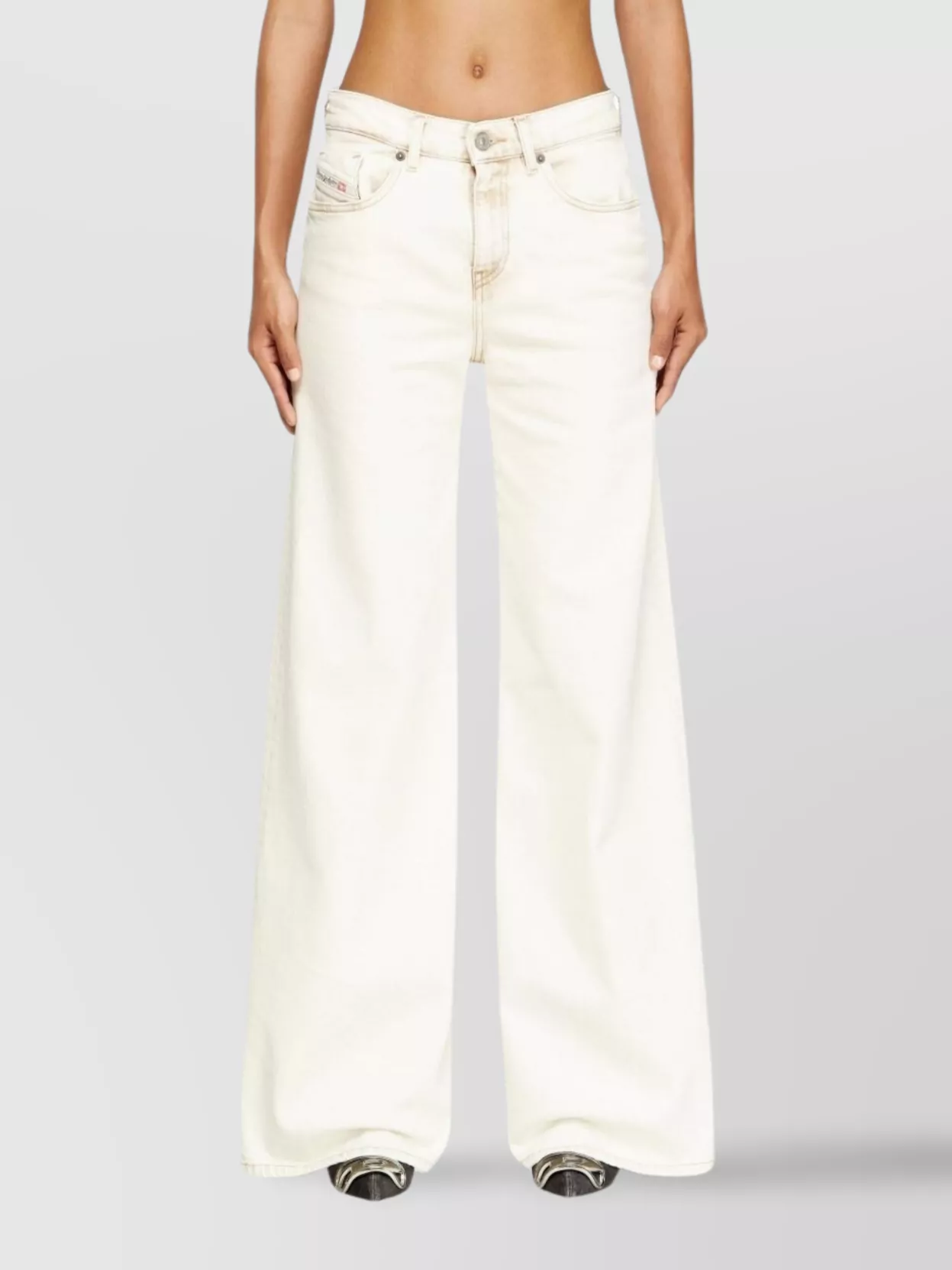 Diesel Straight Leg Trousers Belt Loops