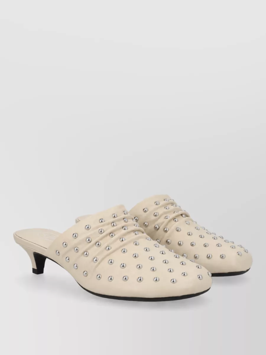 Ash leather mules