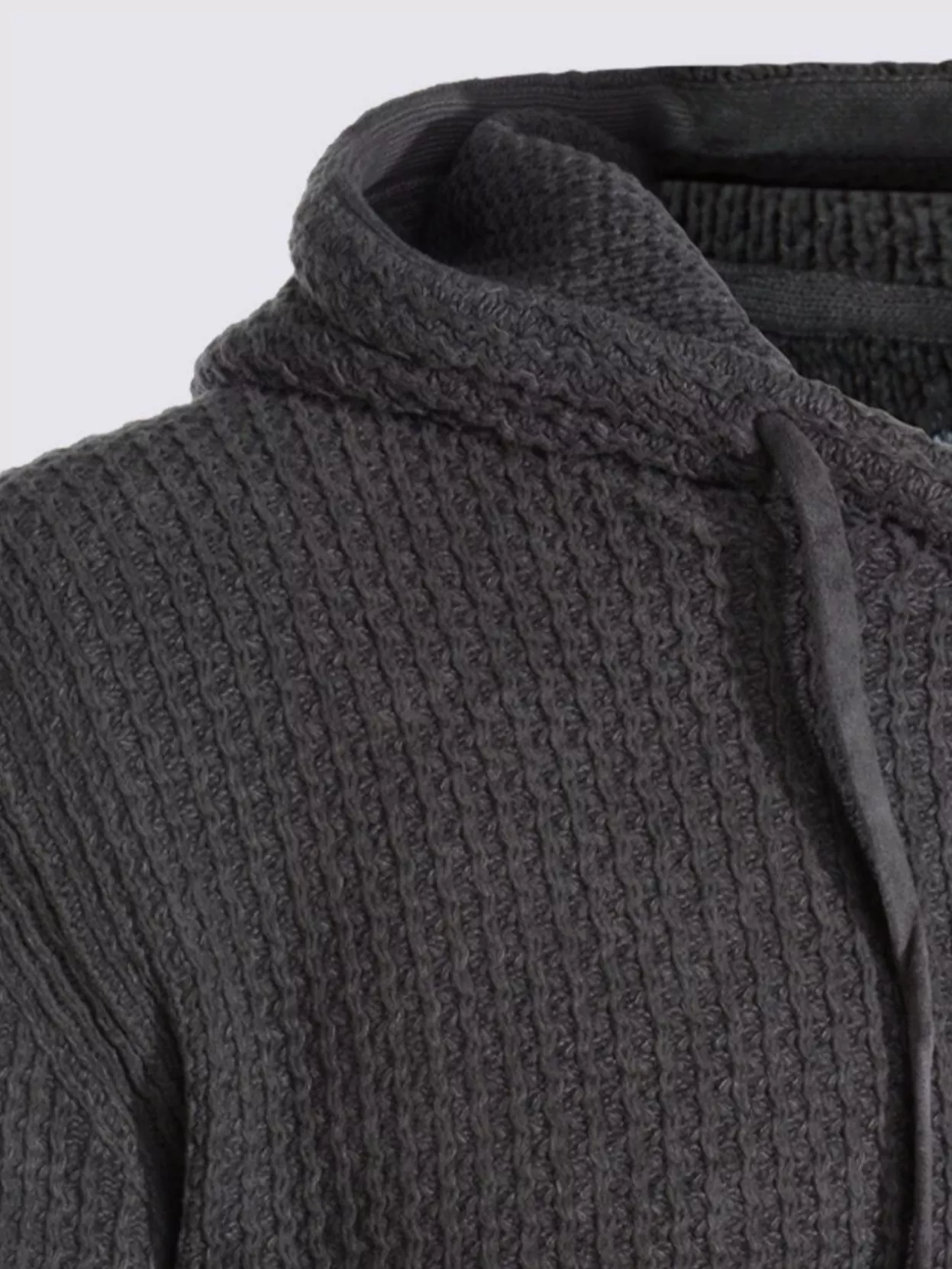C.p. Company Hooded Crewneck Sweater Arm Patch Detail In Gray