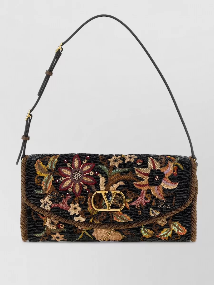 Valentino Garavani De Vain Small Silk Shoulder Bag