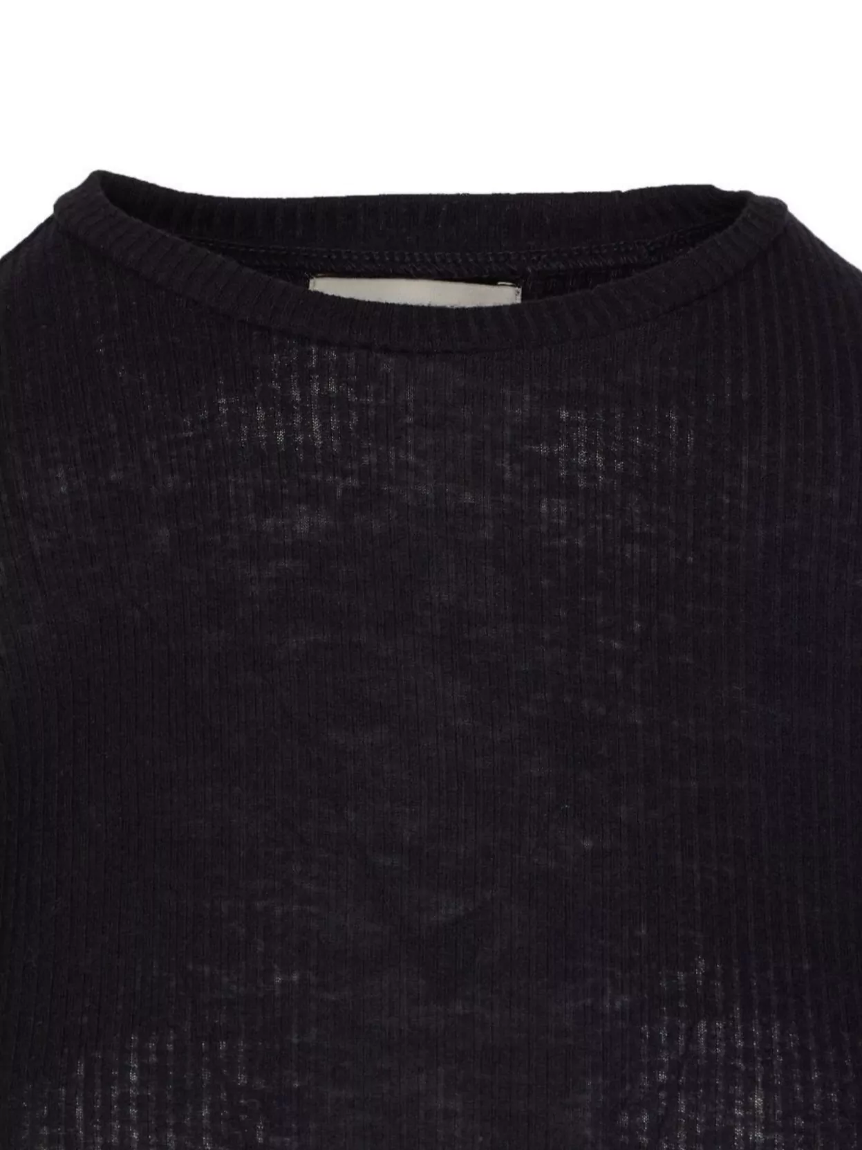 Loulou Studio Sheer Long Sleeve Crewneck Knitwear