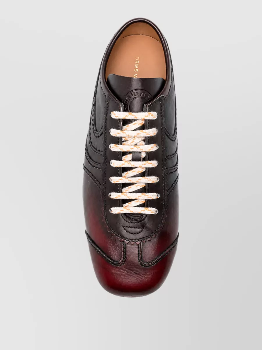 Dries Van Noten Leather Low-Top Sneakers