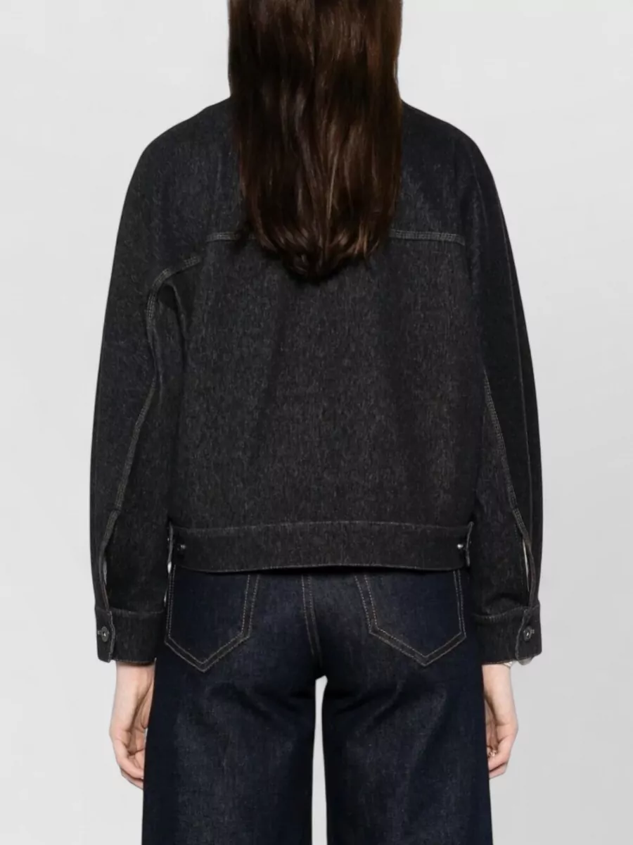 Max Mara Denim-Effect Jersey Cropped Jacket