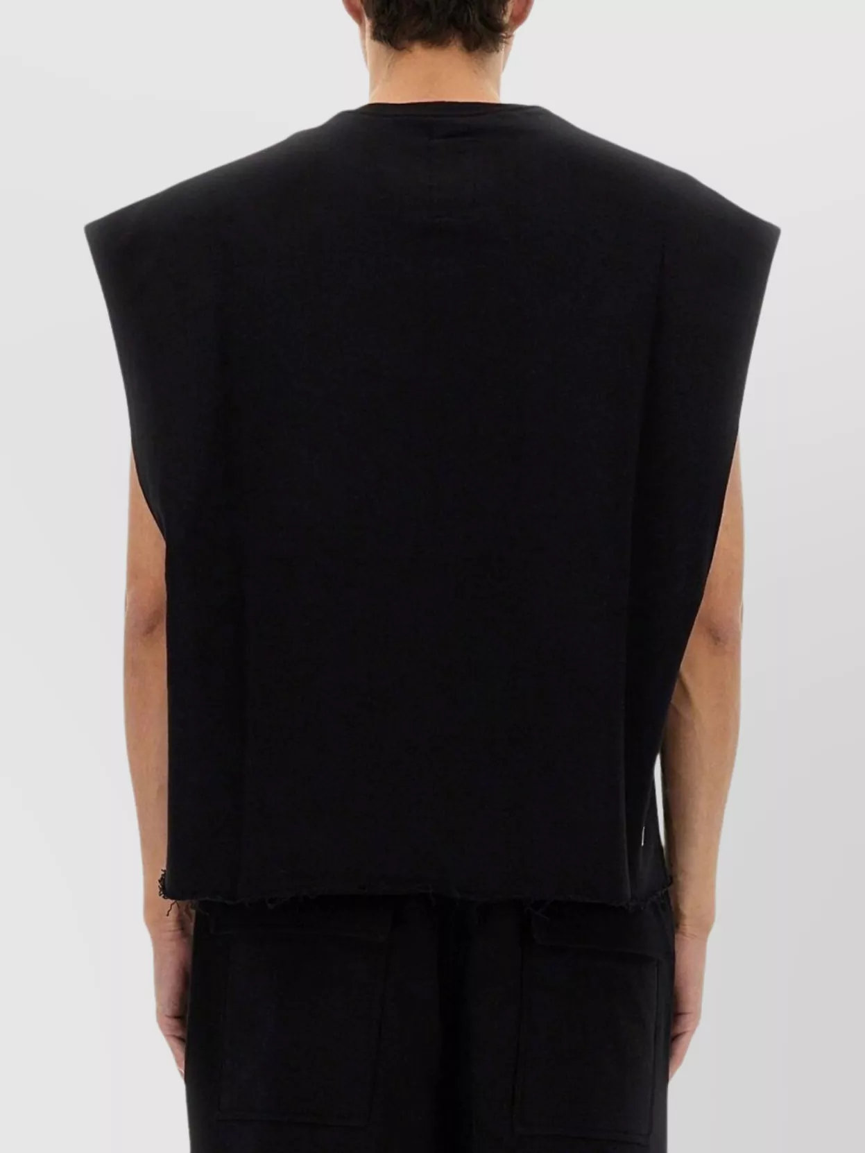 Rick Owens Black Champion Edition Micro Tatlin Tank Top In Black