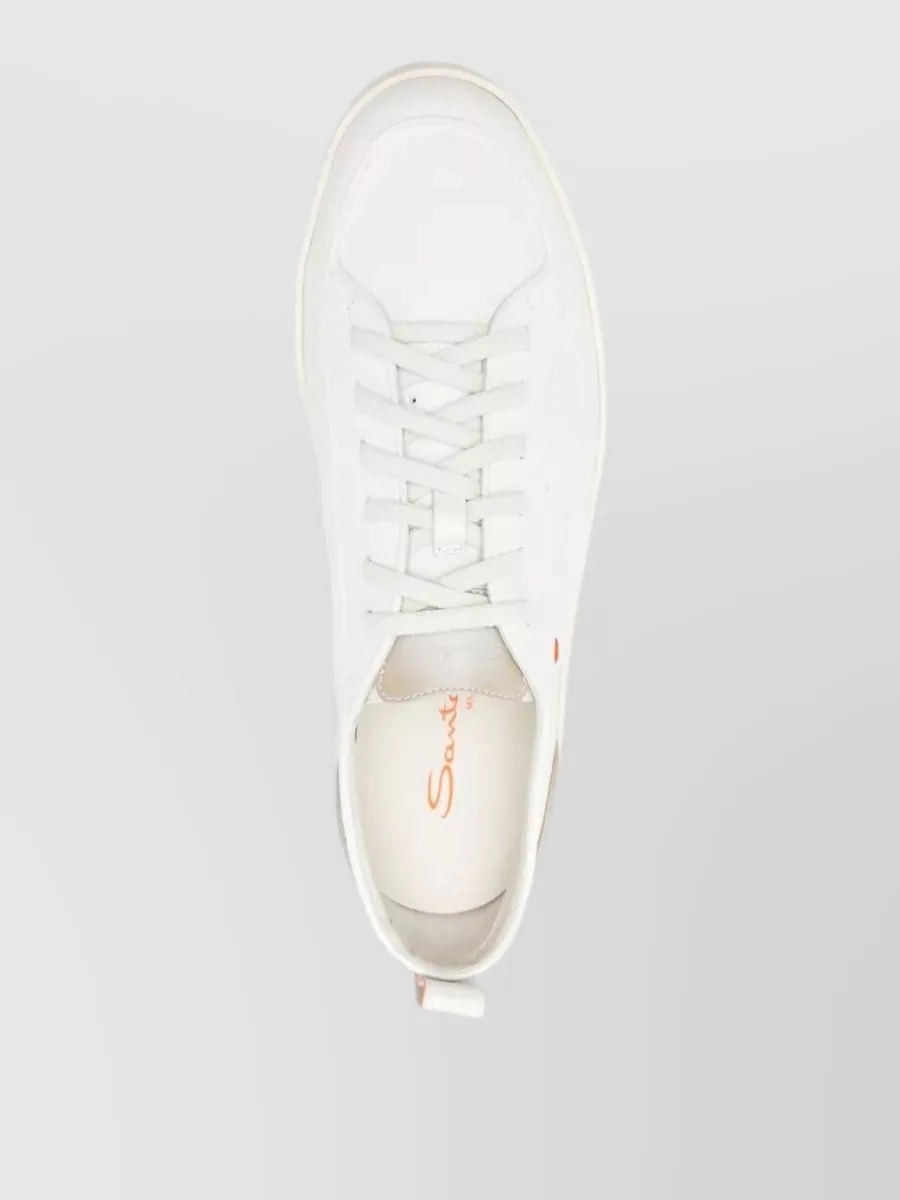 Santoni Leather Montecarlo Low-Top Sneakers