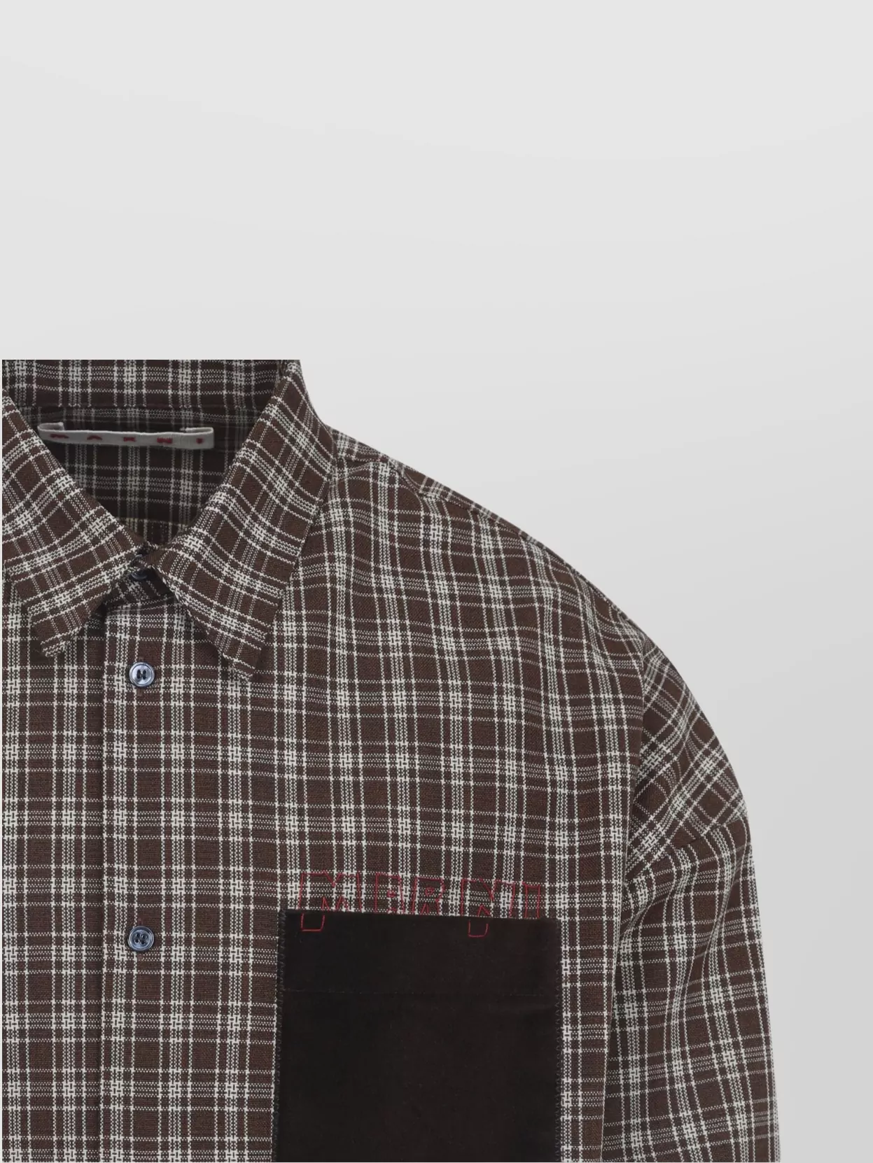 Marni Checkered Wool Shirt Button-Down Collar