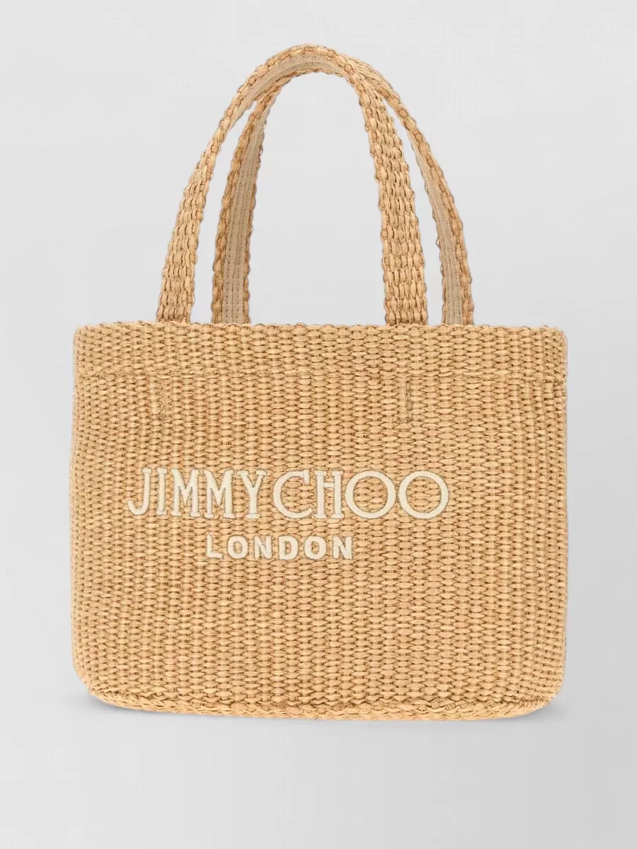 Jimmy Choo Mini Raffia Tote Bag