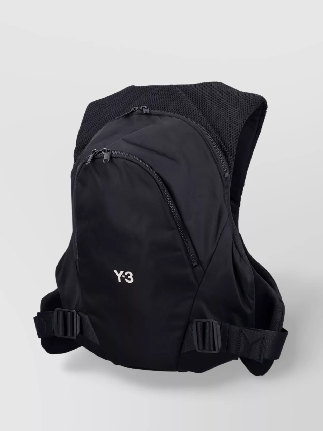 Y-3 Adjustable Strap Front Zip Mesh Backpack