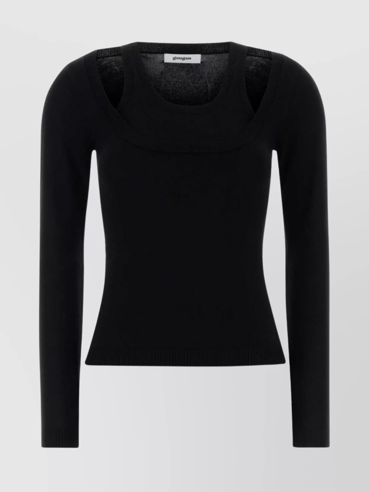 Gimaguas Luxe Knit Long Sleeve Jumper In Black
