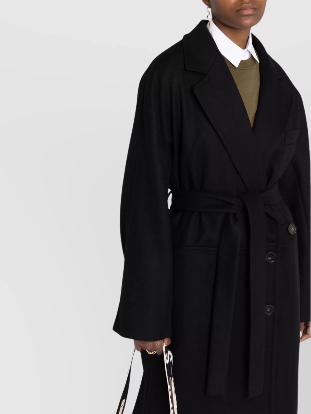 Stella Mccartney Waist Belted Double-Breasted Long Coat