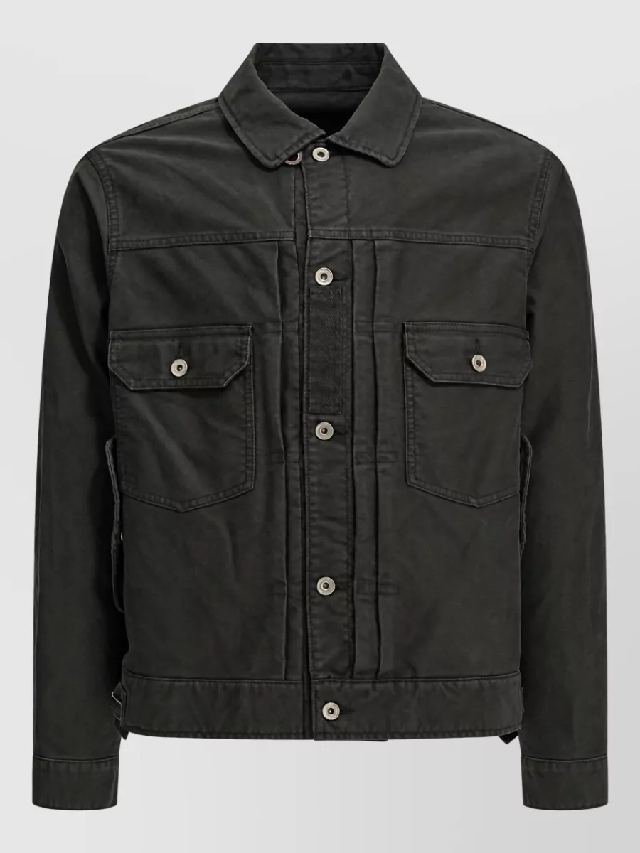 Sacai padded cotton single breasted coat