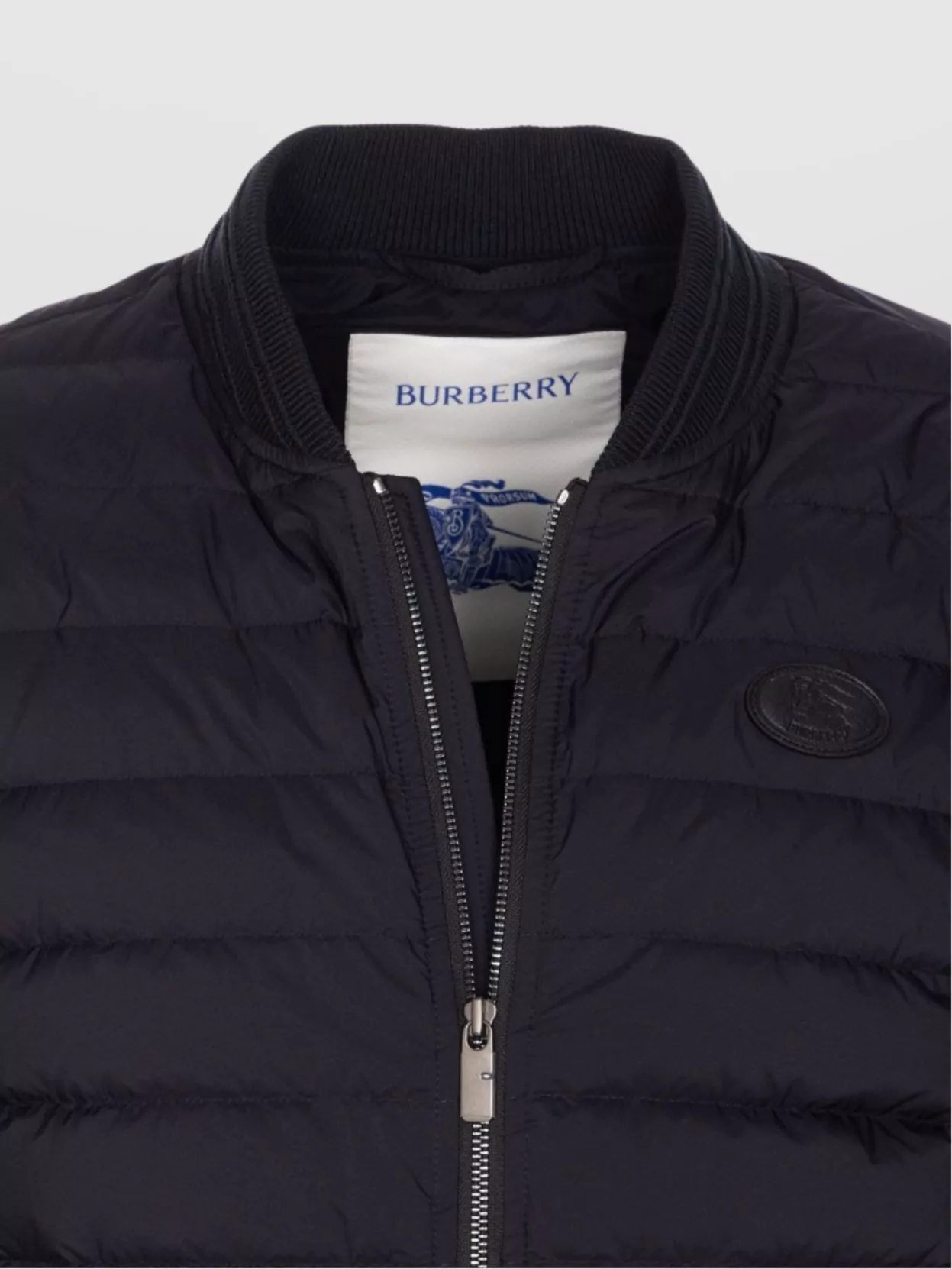 Burberry Down Jacket With Quilted Design And Zip Pockets