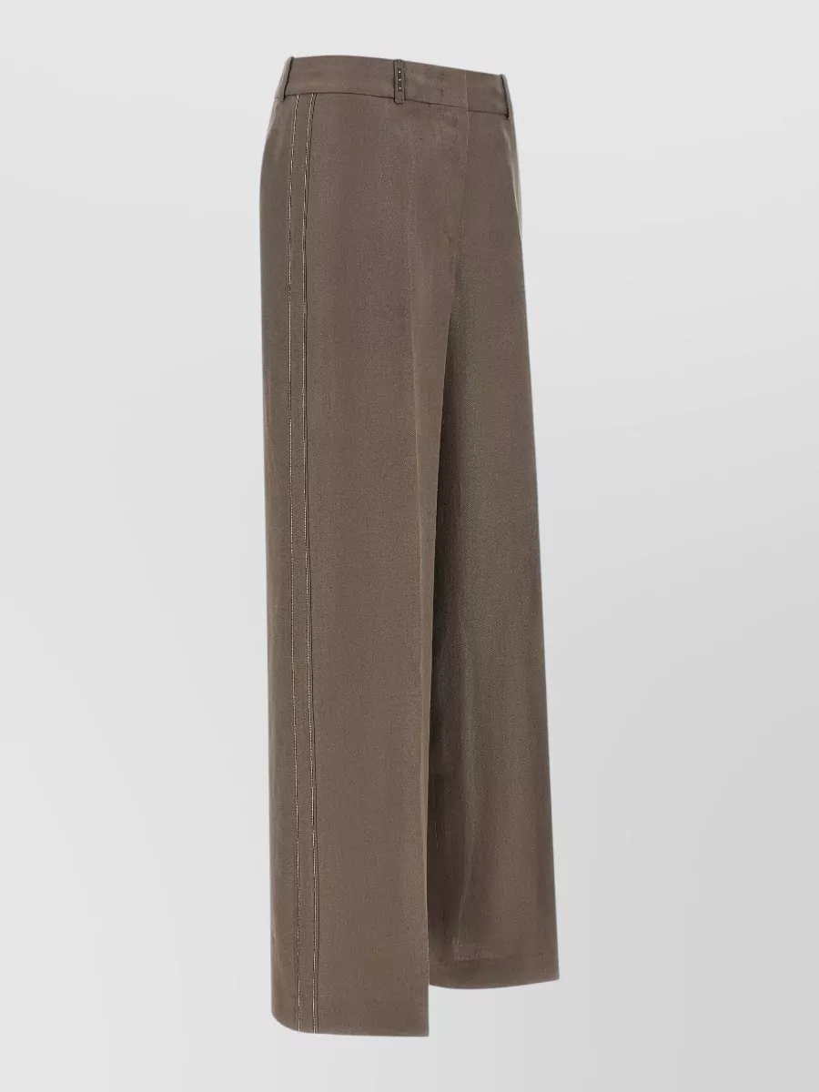 Peserico Linen Wide-Leg Trousers