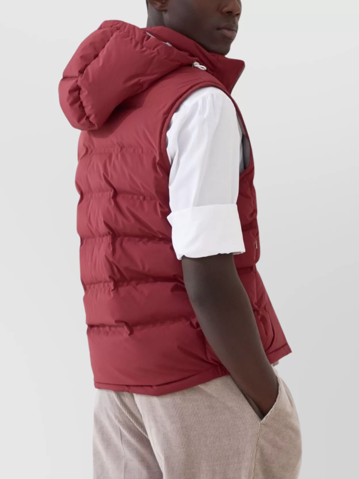 Brunello Cucinelli Hooded Padded Vest Front Pockets