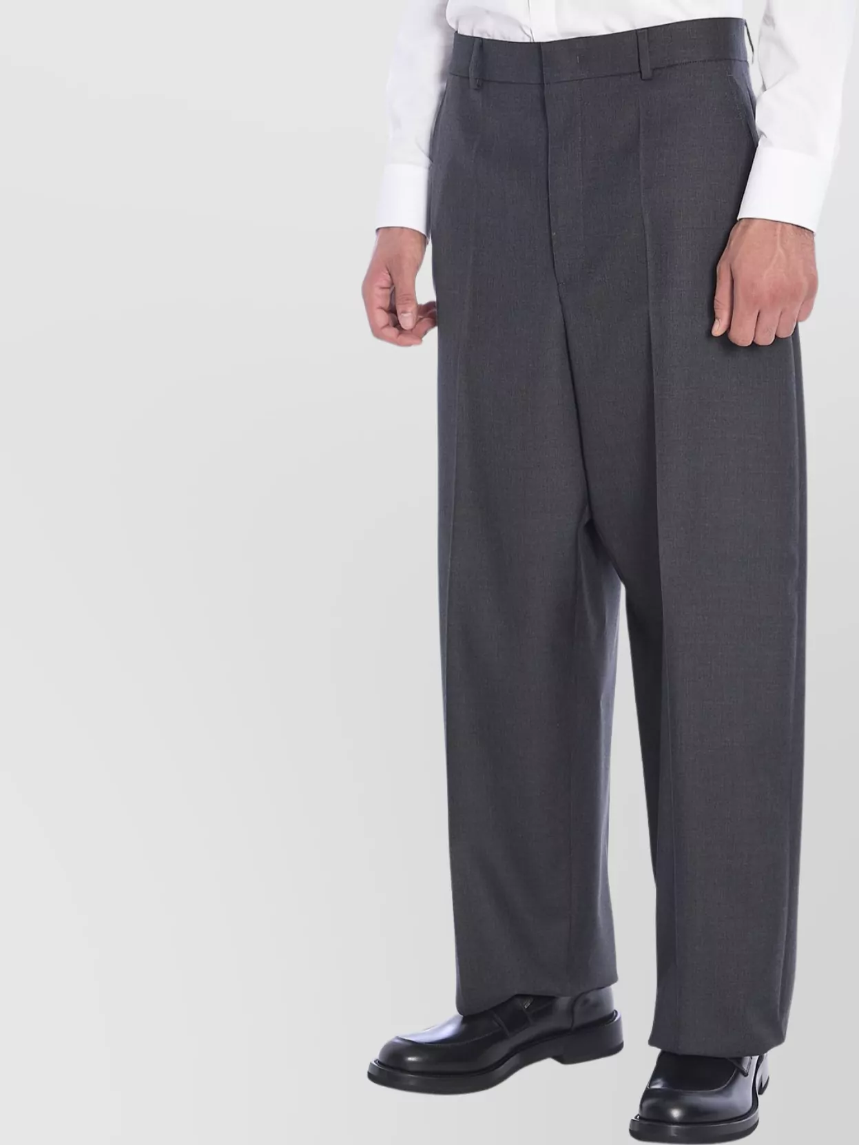 Valentino Garavani Wool Trousers With Belt Loops And Pockets