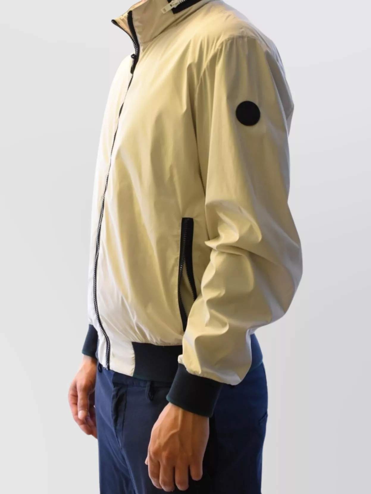 Fay High Collar Cuffs Hem Side Pockets