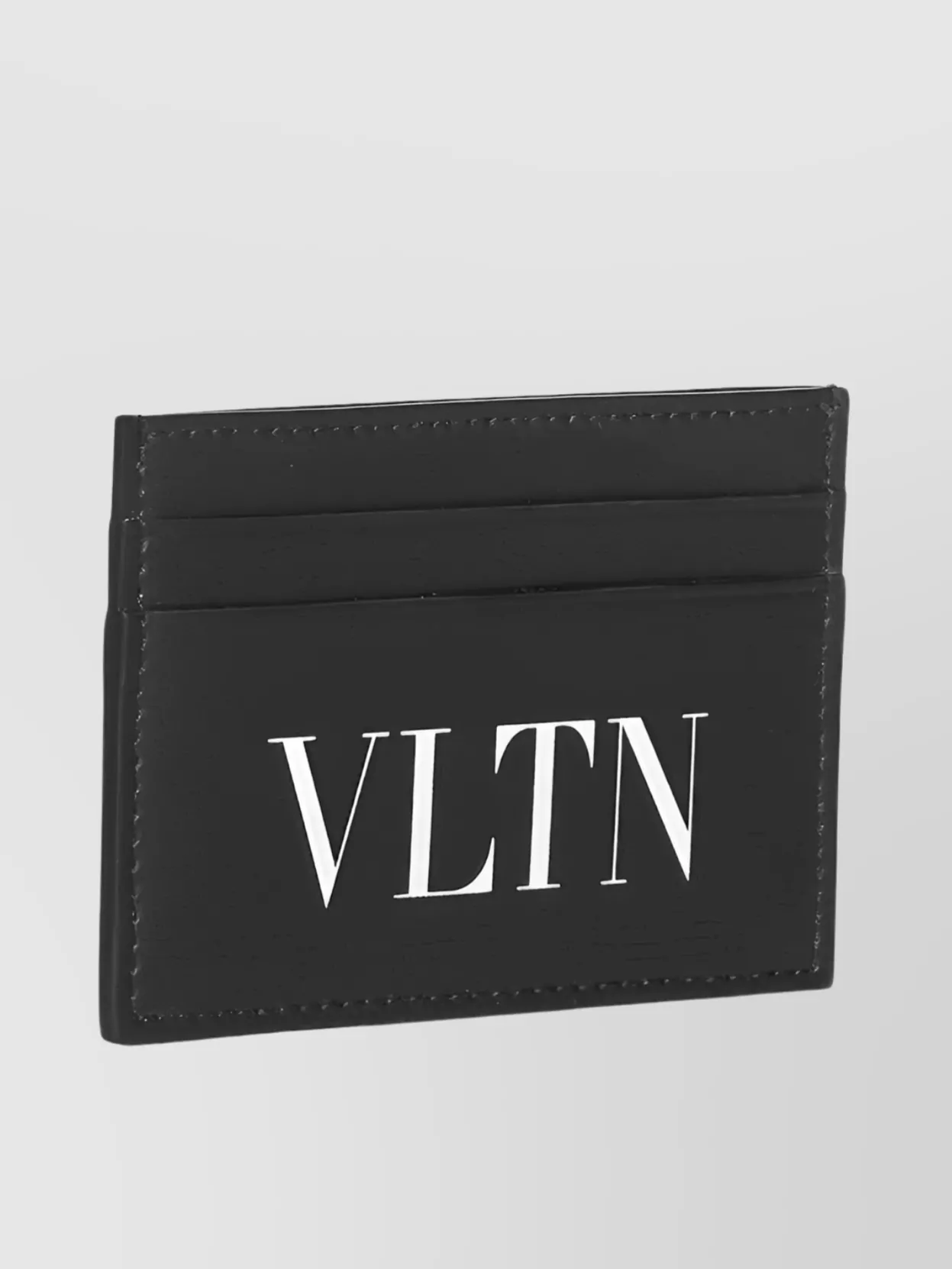 Shop Valentino Logo Print Card Wallet With Multiple Slots In Black