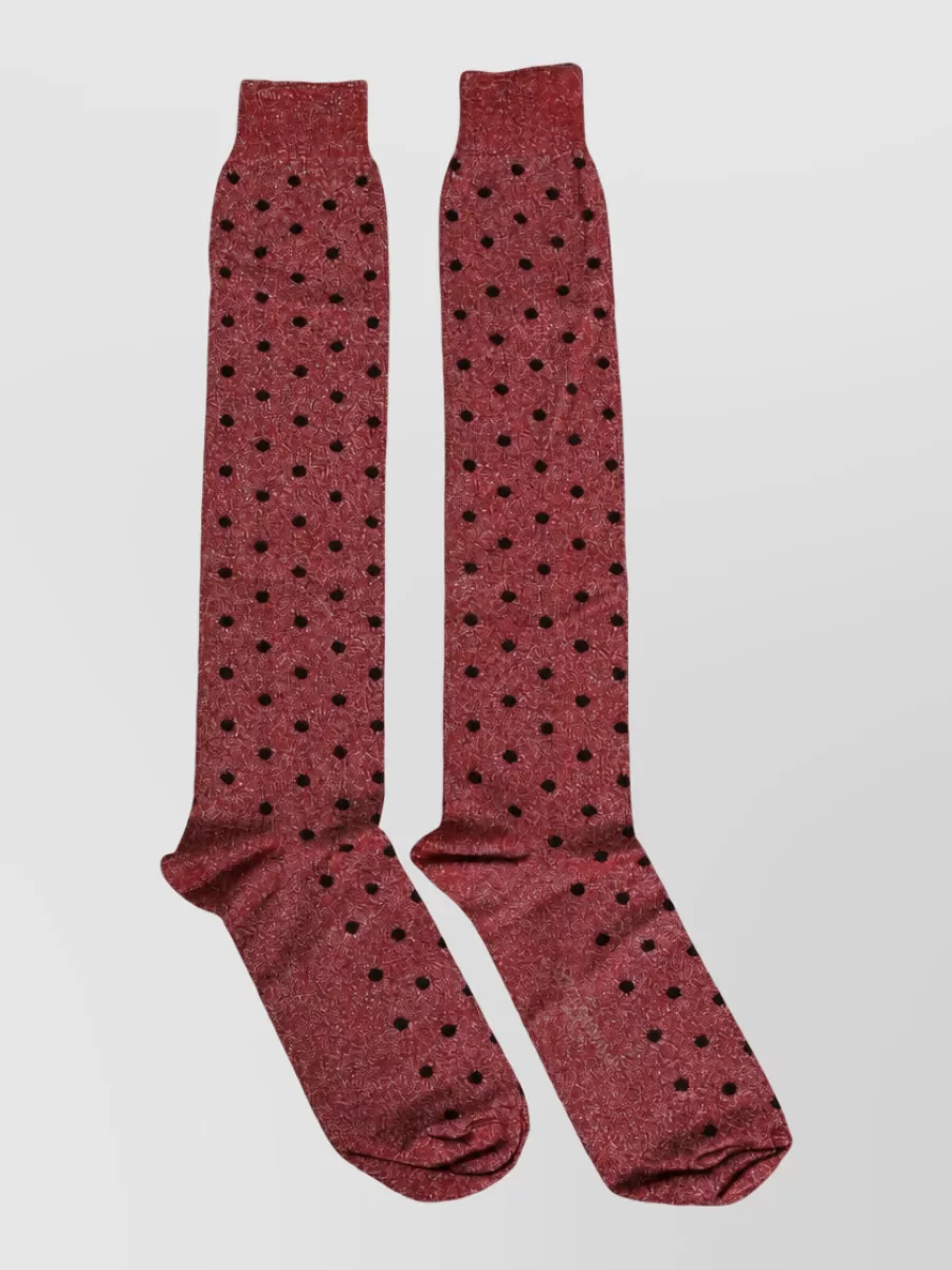 Dolce&Gabbana Polka-Dot Over-The-Calf Socks