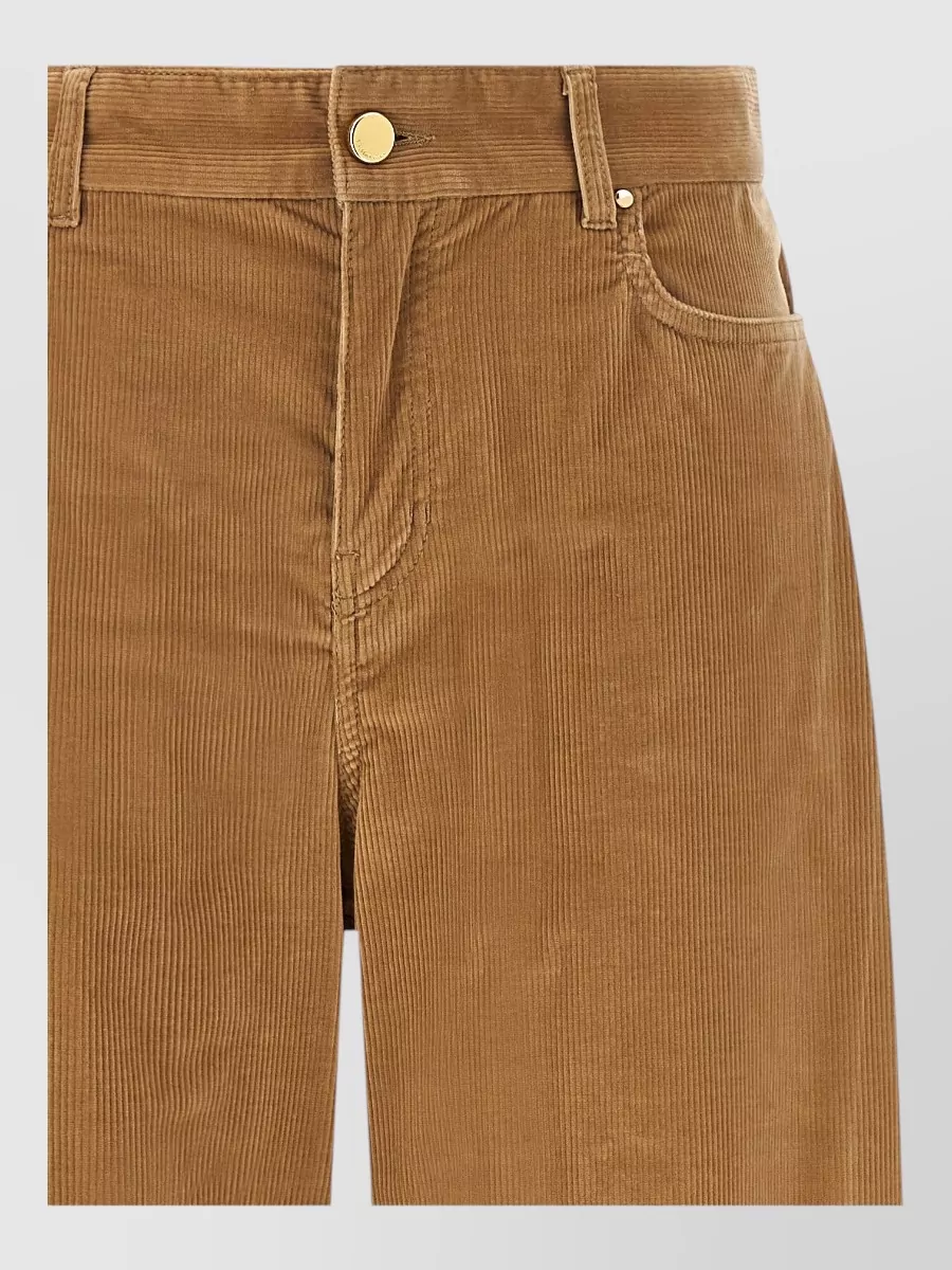 S Max Mara Fragola Velvet Straight-leg Jeans In Brown