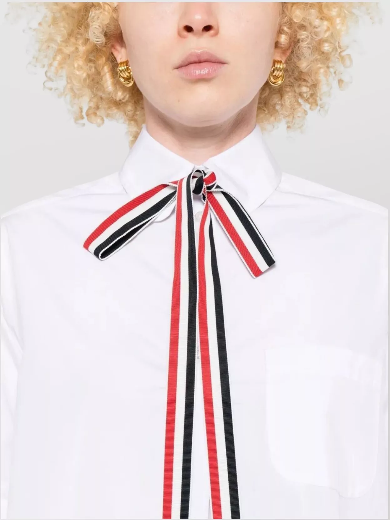 Thom Browne Blouson Shirt Bow Tie