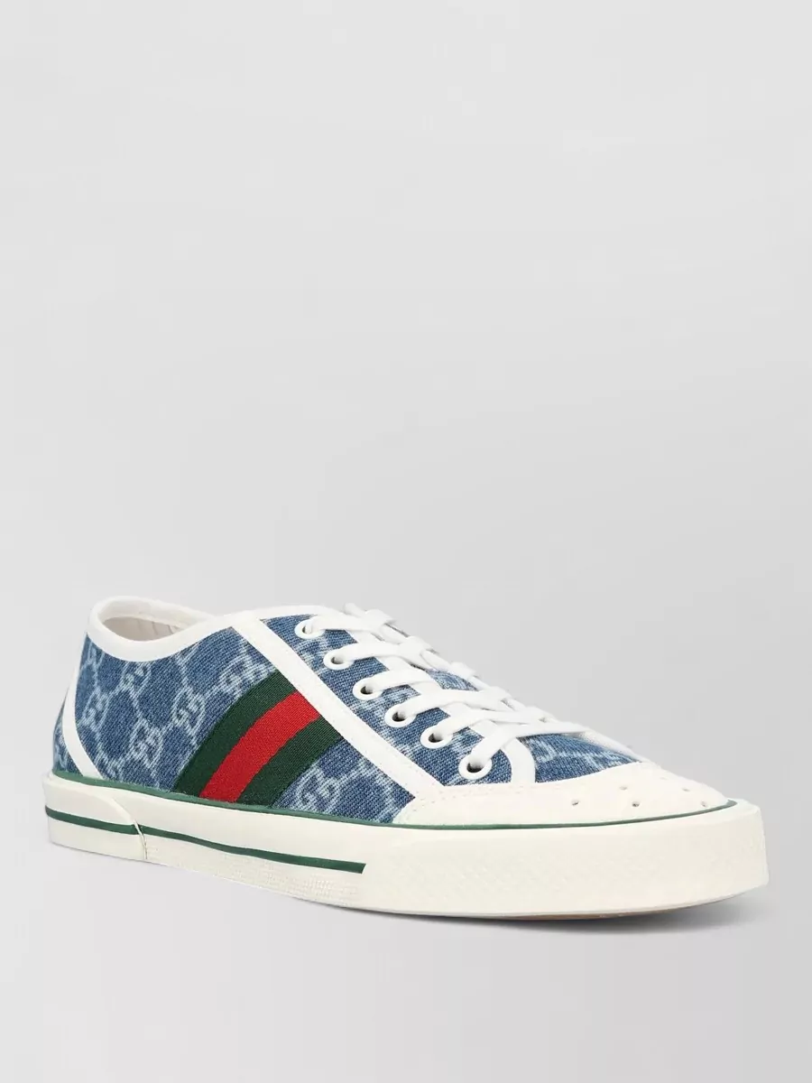 Gucci Denim Lace-Up Sneakers