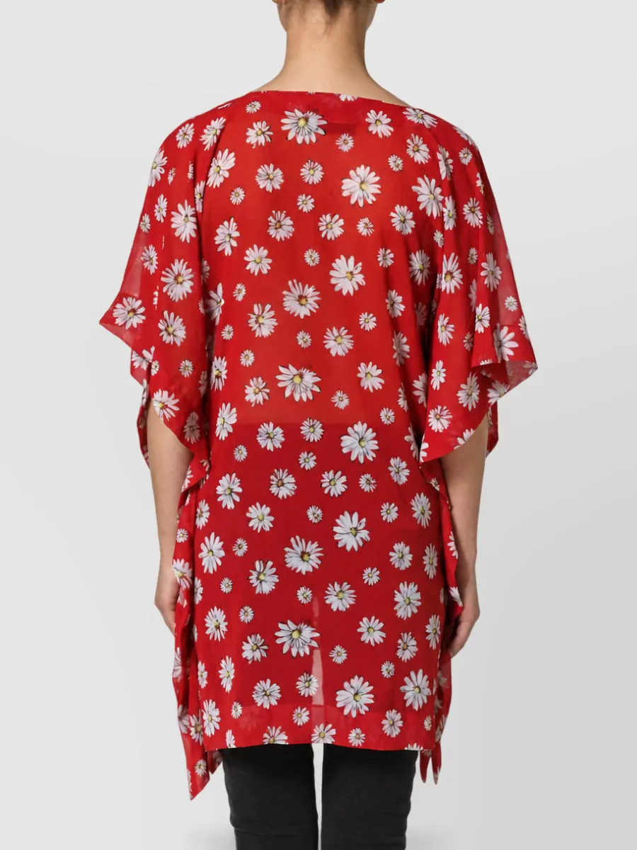 Dolce&Gabbana Floral V-Neck Kaftan Top